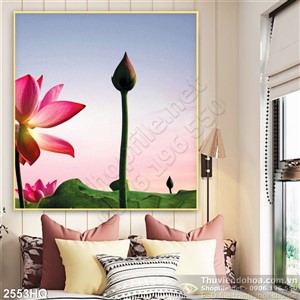 Tranh hoa Sen trang trí đẹp
