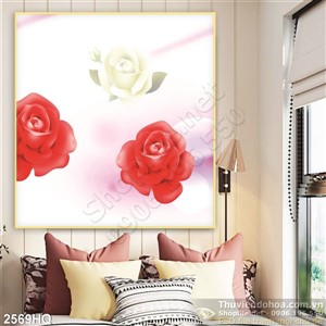 Tranh hoa hồng trang trí treo tường đẹp