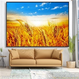 Tranh hoa lá treo tường phòng khách