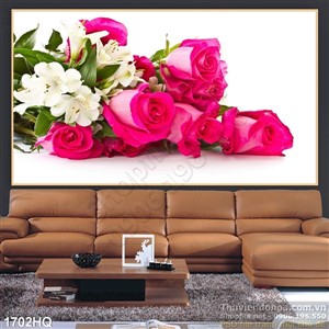 Tranh hoa hồng treo tường phòng ngủ