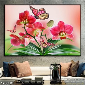 Tranh hoa lan đẹp độc đáo