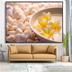Tranh hoa lá trang trí Spa