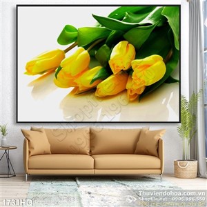 Tranh hoa tulip trang trí dán tường đẹp
