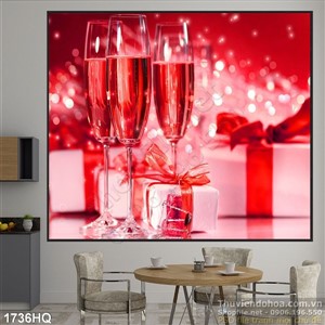 Tranh hoa trang trí phòng ngủ