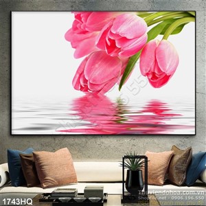 Tranh hoa tulip trang trí nghệ thuật