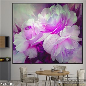 Tranh hoa lá trang trí độc đáo