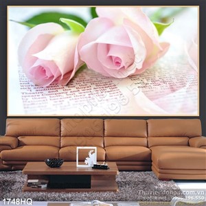 Tranh hoa hồng trang trí độc đáo