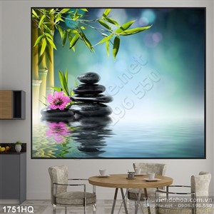 Tranh hoa lá Spa trang trí tường
