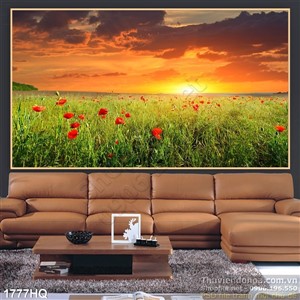 Tranh cánh đồng hoa treo tường đẹp