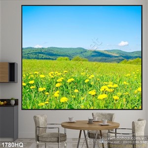 Tranh cánh đồng hoa cúc treo tường đẹp