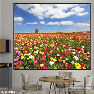 Tranh hoa lá tulip đẹp độc đáo