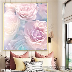 Tranh hoa hồng hiện đại treo tường