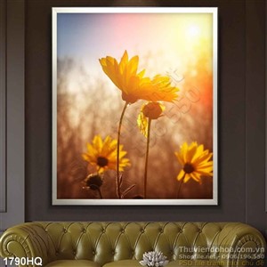 Tranh hoa lá trang trí dán tường