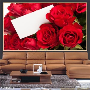 Tranh hoa hồng trang trí tường