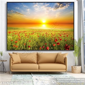 Tranh cánh đồng hoa độc đáo