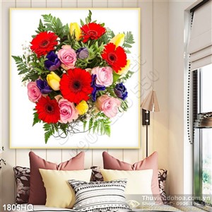 Tranh hoa lá trang trí độc đáo