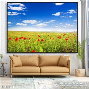 Tranh hoa lá treo tường phòng khách