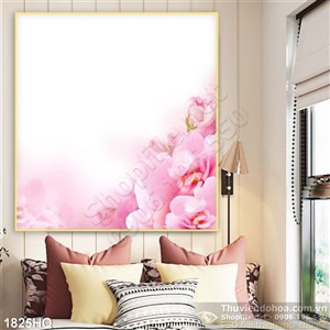 Tranh hoa đào dán tường đẹp