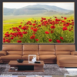 Tranh cánh đồng hoa đẹp