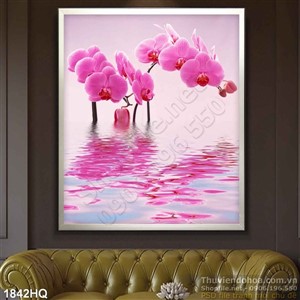 Tranh hoa lan trang trí treo tường đẹp