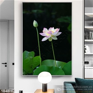 Tranh hoa sen treo tường độc đáo