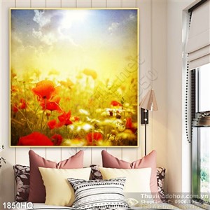 Tranh hoa Mỹ Nhân trang trí tường