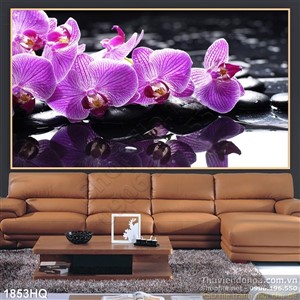 Tranh hoa Lan Spa trang trí đẹp