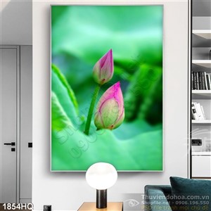 Tranh hoa sen trang trí treo tường đẹp