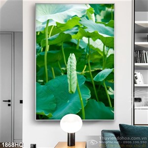 Tranh hoa lá trang trí phòng ngủ