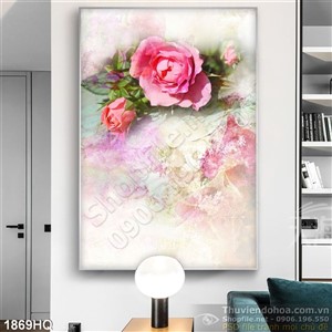 Tranh hoa hồng nghệ thuật đẹp
