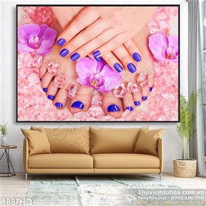 Tranh hoa Lan và nails