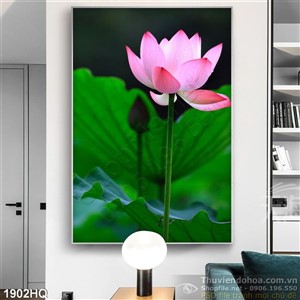 Tranh hoa Sen trang trí tường đẹp