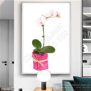 Tranh hoa Lan nghệ thuật đẹp