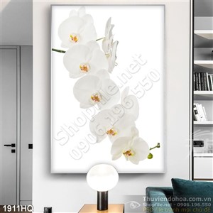 Tranh hoa Lan đẹp trang trí tường