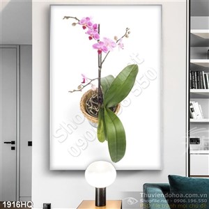 Tranh hoa Lan trang trí đẹp