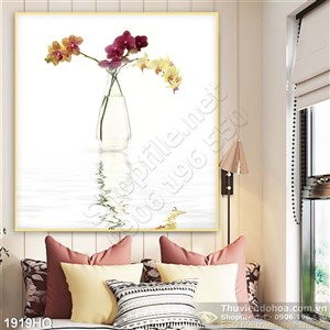 Tranh hoa lá treo tường hiện đại