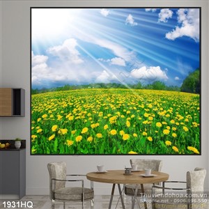 Tranh cánh đồng hoa Cúc độc đáo