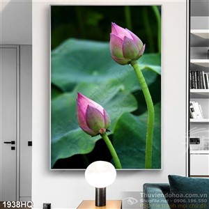 Tranh hoa Sen trang trí phòng khách