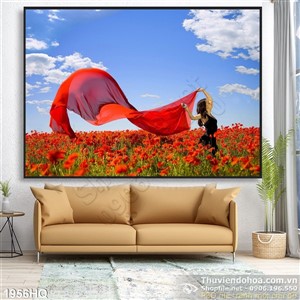 Tranh hoa Mỹ Nhân đẹp