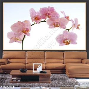 Tranh hoa lan trang trí dán tường đẹp