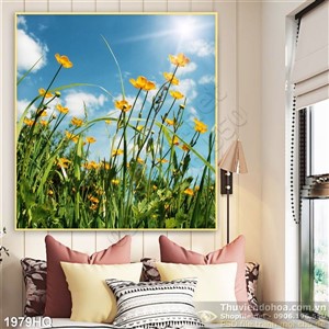 Tranh hoa Cúc trang trí treo tường