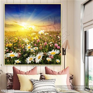 Tranh hoa Cúc trang trí treo tường đẹp