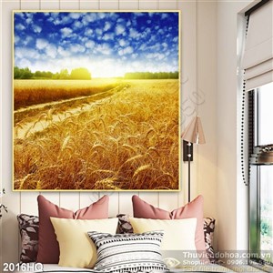 Tranh hoa lá nghệ thuật trang trí phòng khách