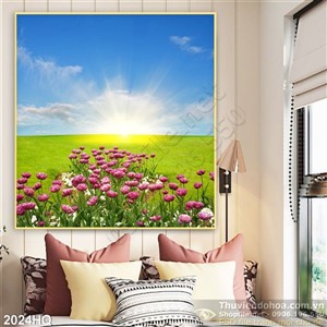 Tranh hoa tulip trang trí đẹp