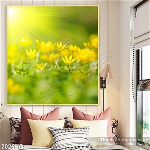 Tranh hoa Cúc treo tường phòng khách