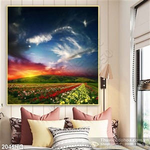 Tranh hoa trang trí treo tường đẹp