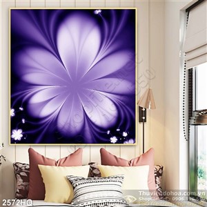 Tranh hoa dán tường phòng khách