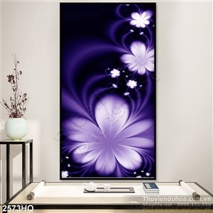 Tranh hoa lá dán tường phòng ngủ