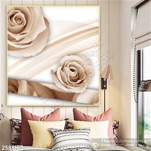 Tranh hoa hồng dán tường đọc đáo