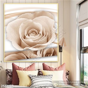 Tranh hoa hồng treo tường đẹp